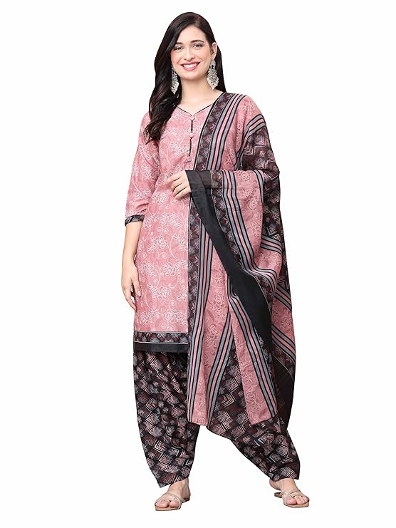 Rajnandini Women's Cotton Blend Printed Ready to Wear Patiala Salwar Suit (Readymade_JOPLVSRW5203-P)
