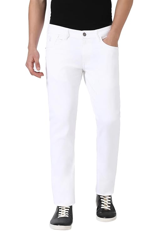 Peter England Men's Mid Rise Slim Jeans