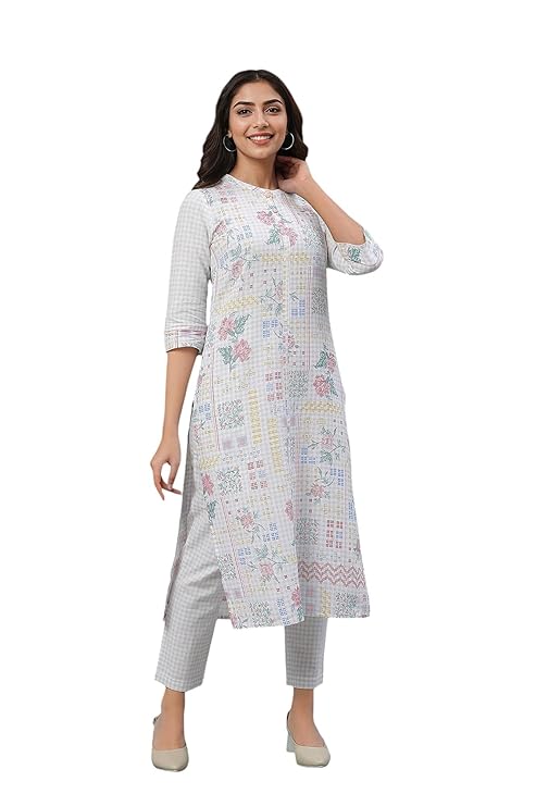 Aurelia Women's Cotton Blend Printed Suit Set