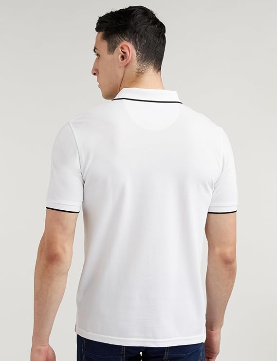 Peter England Men's Everyday Solid Regular Fit Polo 2