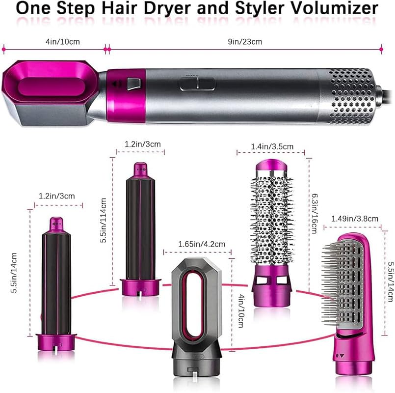 Drumstone (15 YEARS WARRANTY) Transform Your Look with our 5-in-1 Hair Styler Set Manual Curl, Straighten, Wave, and Volumize Perfect for Any Hairstyle, Any Occasion. Get Salon-Quality Results at Home 2